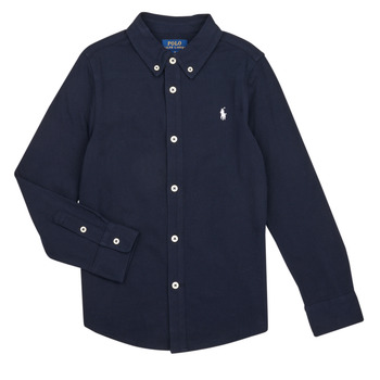 Textiel Jongens Overhemden lange mouwen Polo Ralph Lauren LS FB CS M5-SHIRTS-SPORT SHIRT Marine
