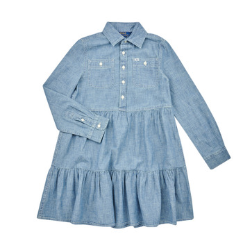 Textiel Meisjes Korte jurken Polo Ralph Lauren SHIRTDRESS-DRESSES-DAY DRESS Blauw / Denim