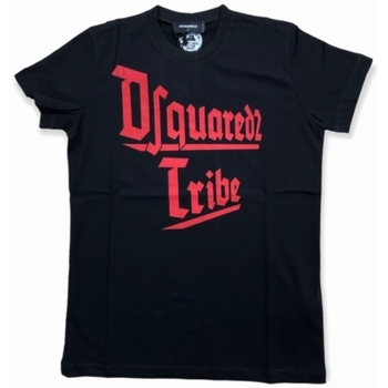 Textiel Heren T-shirts korte mouwen Dsquared T-SHIRT Zwart