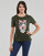 Textiel Dames T-shirts korte mouwen Only ONLABELLA L/S GLITTER V-NECK CS KNT Kaki