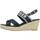 Schoenen Dames Sandalen / Open schoenen Tommy Hilfiger SEASONAL WEBBING MID WED Blauw