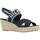 Schoenen Dames Sandalen / Open schoenen Tommy Hilfiger SEASONAL WEBBING MID WED Blauw