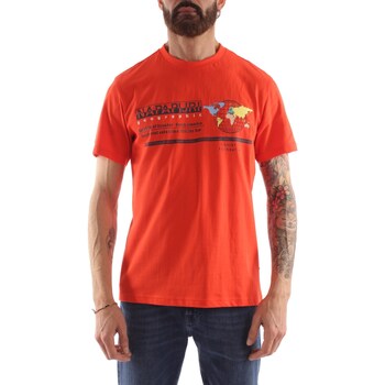 Textiel Heren T-shirts korte mouwen Napapijri NP0A4H2D Oranje
