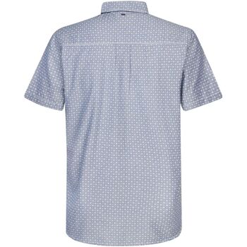 Petrol Industries Short Sleeve Overhemd Print Blauw Blauw