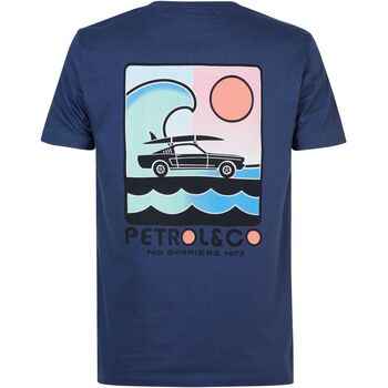 Petrol Industries T-Shirt Print Navy Blauw
