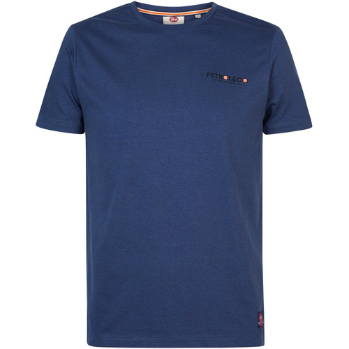 Textiel Heren T-shirts & Polo’s Petrol Industries T-Shirt Print Navy Blauw