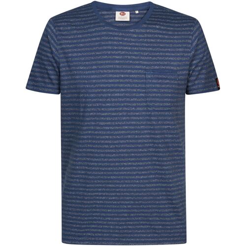 Textiel Heren T-shirts & Polo’s Petrol Industries T-Shirt Gestreept Navy Blauw