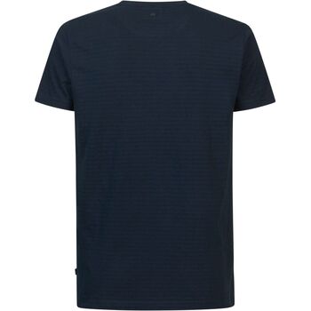 Petrol Industries T-Shirt Strepen Navy Blauw