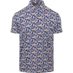 Textiel Heren T-shirts & Polo’s R2 Amsterdam R2 Tencel Poloshirt Paisley Donkerblauw Blauw