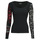 Textiel Dames T-shirts met lange mouwen Desigual HERY Zwart / Wit / Rood