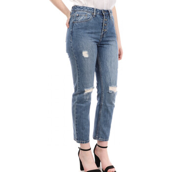 Textiel Dames Straight jeans Teddy Smith  Blauw