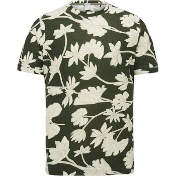 Textiel Heren T-shirts & Polo’s Cast Iron T-Shirt Bloemen Donkergroen Multicolor