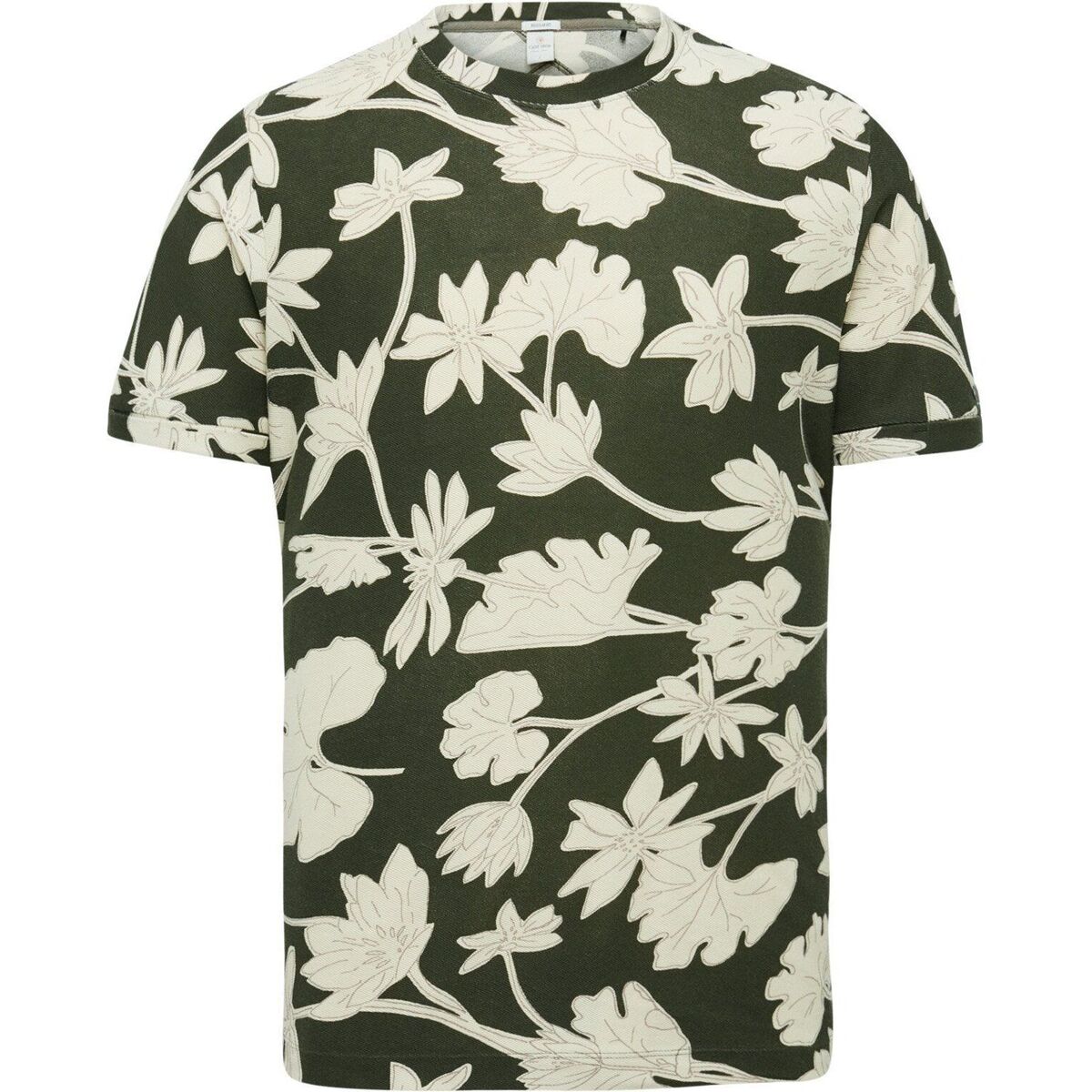 Textiel Heren T-shirts & Polo’s Cast Iron T-Shirt Bloemen Donkergroen Multicolour