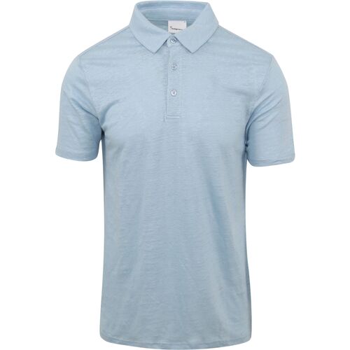 Textiel Heren T-shirts & Polo’s Knowledge Cotton Apparel Poloshirt Linnen Lichtblauw Blauw