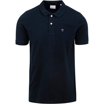 Textiel Heren T-shirts & Polo’s Knowledge Cotton Apparel Polo Navy Blauw