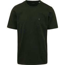 Textiel Heren T-shirts & Polo’s Knowledge Cotton Apparel T-shirt Donkergroen Groen