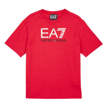 Textiel Jongens T-shirts korte mouwen Emporio Armani EA7 VISIBILITY TSHIRT Rood