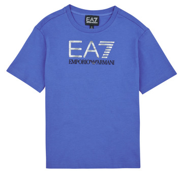 Textiel Jongens T-shirts korte mouwen Emporio Armani EA7 VISIBILITY TSHIRT Blauw