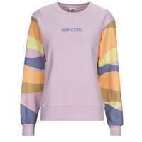 Textiel Dames Sweaters / Sweatshirts Rip Curl CREW WAVY PRINT SLEEVES Mauve / Multicolour