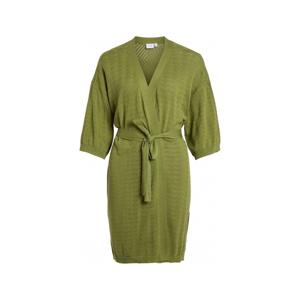 Textiel Dames Mantel jassen Vila Lesly 3/4 Cardigan - Calliste Green Groen