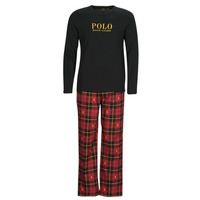 Textiel Heren Pyjama's / nachthemden Polo Ralph Lauren L/S PJ SLEEP SET Zwart / Rood