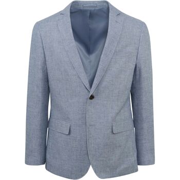 Textiel Heren Jasjes / Blazers Suitable Colbert Braz Linnen Blauw Blauw
