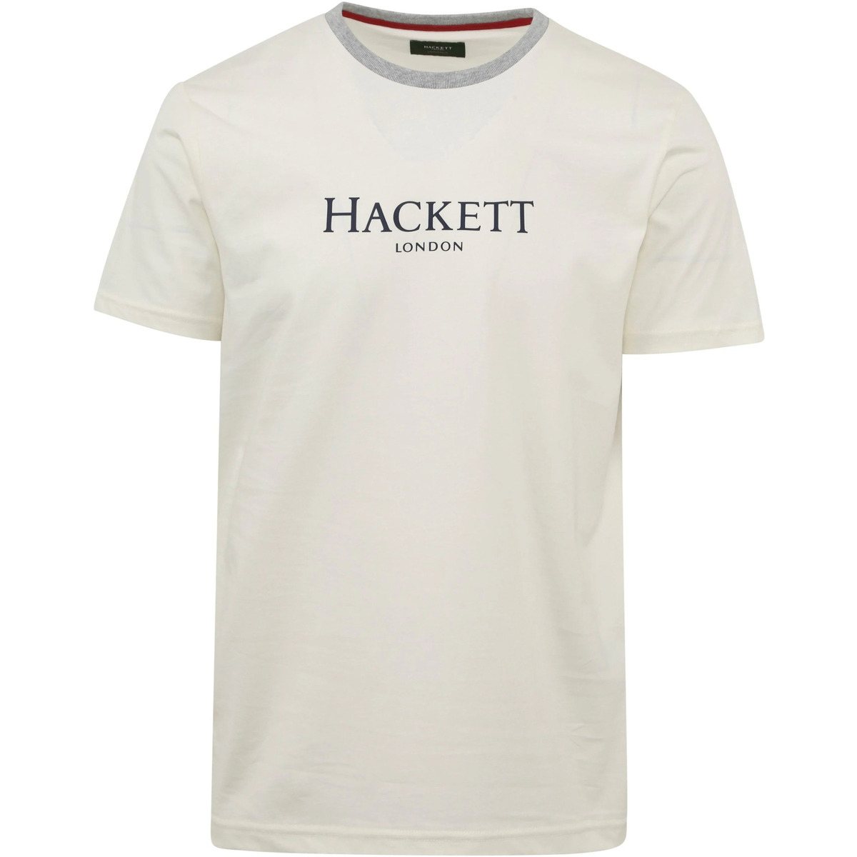 Textiel Heren T-shirts & Polo’s Hackett T-Shirt Logo Ecru Beige