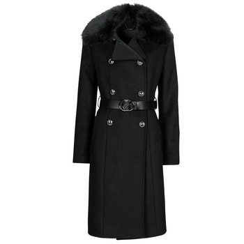 Textiel Dames Mantel jassen Guess PATRICE BELTED COAT Zwart