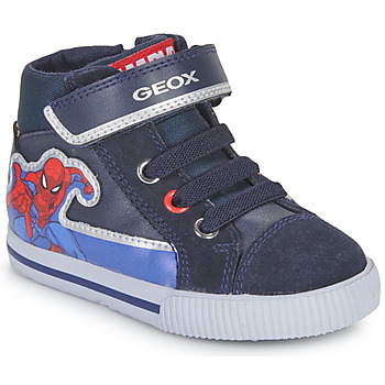 Schoenen Jongens Hoge sneakers Geox B KILWI BOY D Marine / Rood