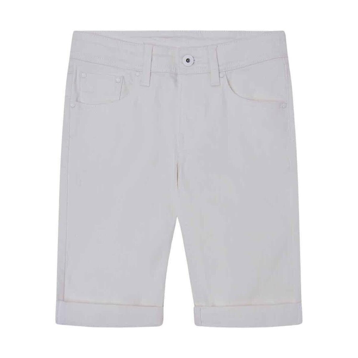 Textiel Jongens Korte broeken / Bermuda's Pepe jeans  Wit