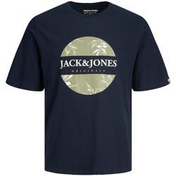 Textiel Heren T-shirts korte mouwen Jack & Jones  Blauw