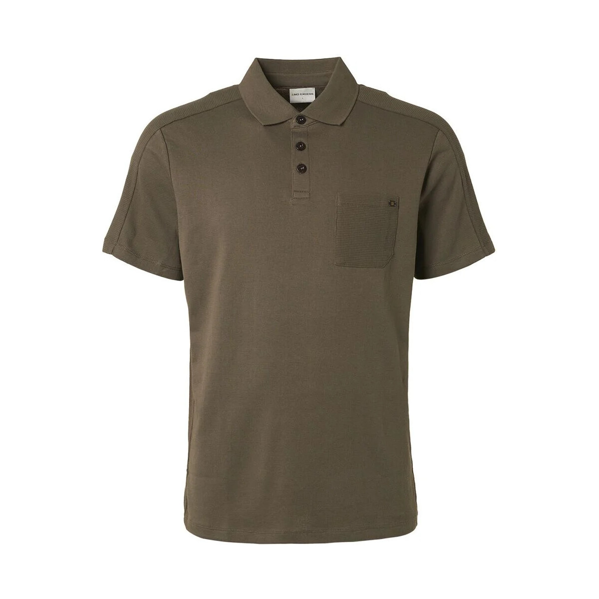 Textiel Heren T-shirts & Polo’s No Excess Polo Jacquard Army Groen Groen
