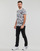 Textiel Heren T-shirts korte mouwen Versace Jeans Couture GAH6SO Wit / Zwart