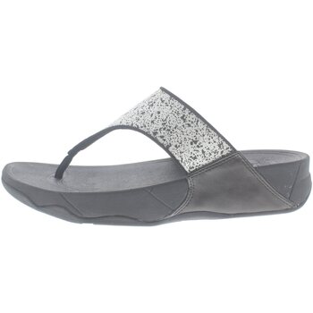 Schoenen Dames slippers FitFlop Lulu Glitter Splash Wide Fit Zwart