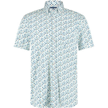 Textiel Heren Overhemden lange mouwen State Of Art Overhemd Shortsleeve Print Blauw Blauw