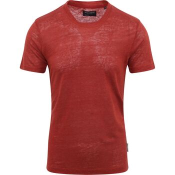 Textiel Heren T-shirts & Polo’s Marc O'Polo T-Shirt Linnen Rood Rood