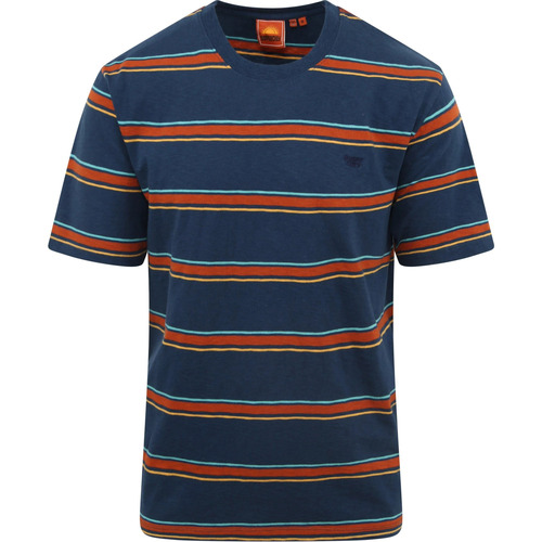 Textiel Heren T-shirts & Polo’s Superdry T-Shirt Vintage Strepen Donkerblauw Blauw
