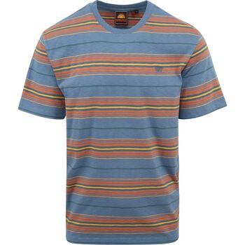 Superdry T-Shirt Vintage Strepen Blauw Blauw