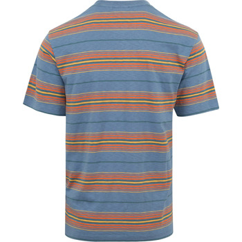 Superdry T-Shirt Vintage Strepen Blauw Blauw
