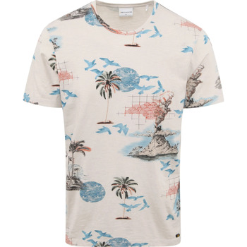 Textiel Heren T-shirts & Polo’s No Excess T-Shirt Print Ecru Multicolour