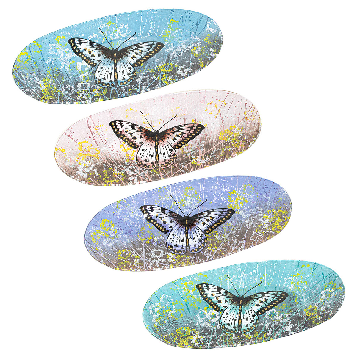 Wonen Schaaltjes en manden Signes Grimalt Ovale Vlinderplaat 4U Multicolour