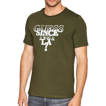 Textiel Heren T-shirts & Polo’s Guess  Groen
