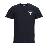 Textiel Heren T-shirts korte mouwen Tommy Jeans TJM REG CURVED LETTERMAN TEE Marine