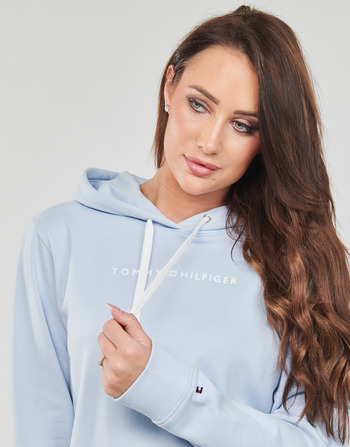 Tommy Hilfiger REG FROSTED CORP LOGO HOODIE Blauw