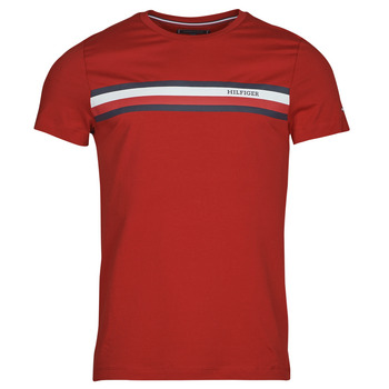 Textiel Heren T-shirts korte mouwen Tommy Hilfiger RWB MONOTYPE CHEST STRIPE TEE Rood