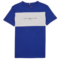Textiel Jongens T-shirts korte mouwen Tommy Hilfiger ESSENTIAL COLORBLOCK TEE S/S Marine