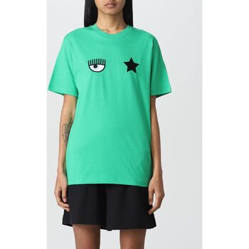 Textiel Dames T-shirts & Polo’s Chiara Ferragni 74CBHT08CJT00 144 Groen