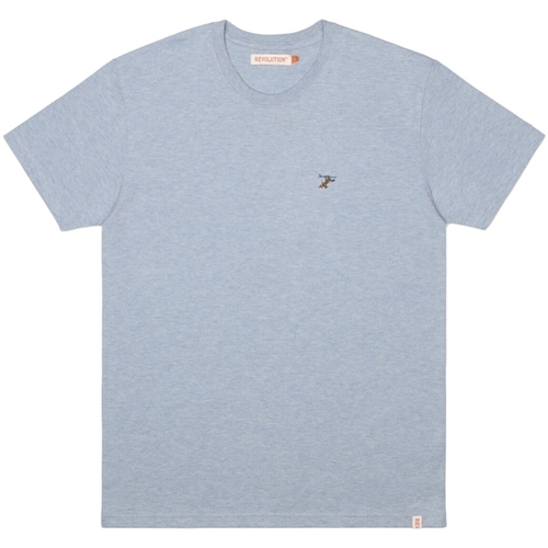 Textiel Heren T-shirts & Polo’s Revolution Regular T-Shirt 1308 RUN - Light Blue Blauw
