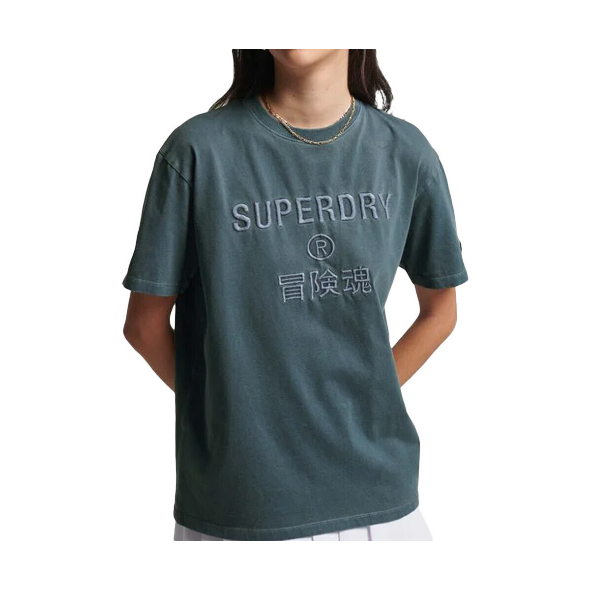 Textiel Dames T-shirts & Polo’s Superdry  Grijs