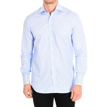 Textiel Heren Overhemden lange mouwen Cafe' Coton ALCAZAR3-55DC Blauw